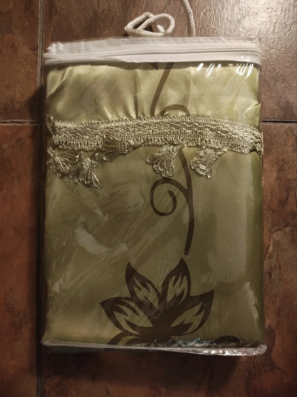 Nada Luxury Faux Jacquard Curtain Panel Set in Sage